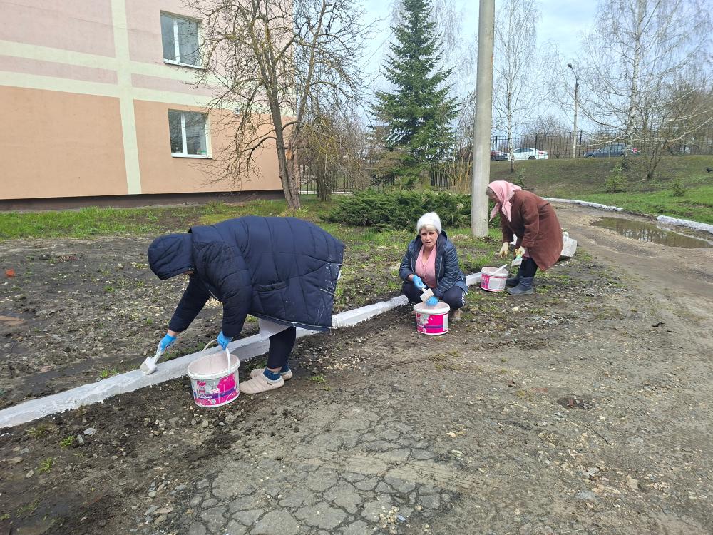 Медицинские работники Белинской больницы - за чистоту и порядок.